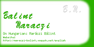 balint maraczi business card